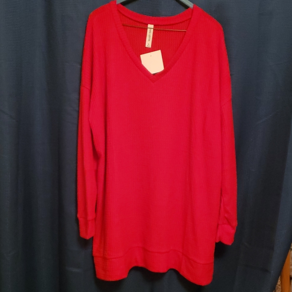 Zenana Outfitters XL Tunic Top Red